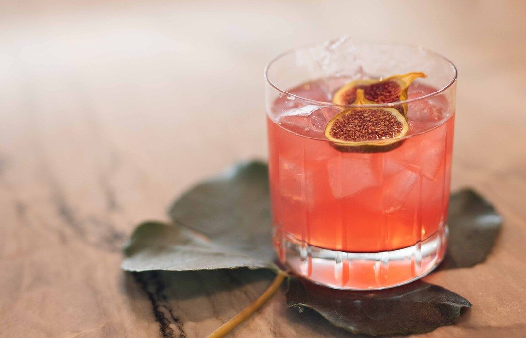 Seasonal fig cocktail from the mixology class at Appellation Lodi
