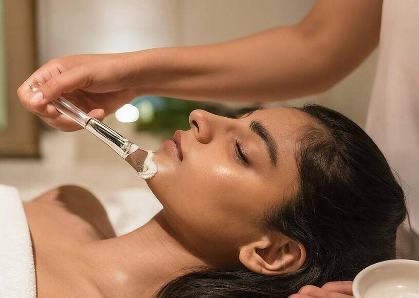 A facial treatment at the spa at Appellation Lodi - Wine & Roses Resort and Spa
